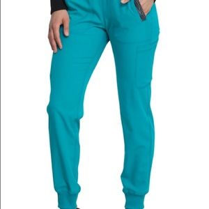 Women’s Large Petite TEAL Dickies Dynamix Jogger Scrub Pants